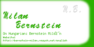 milan bernstein business card